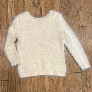 Old Navy Cream Fuzzy Sweater